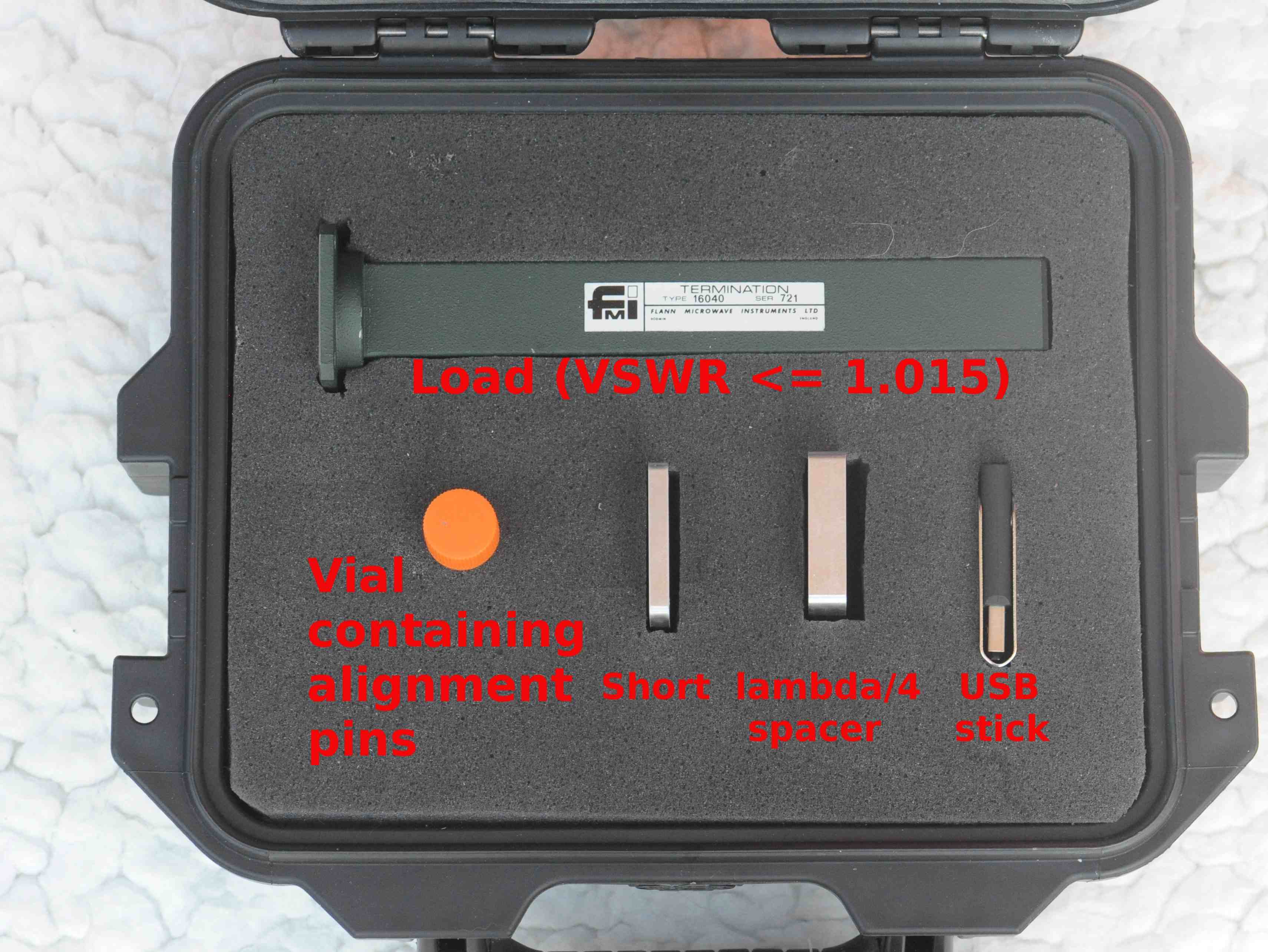 WR90  X-band waveguide calibration kit