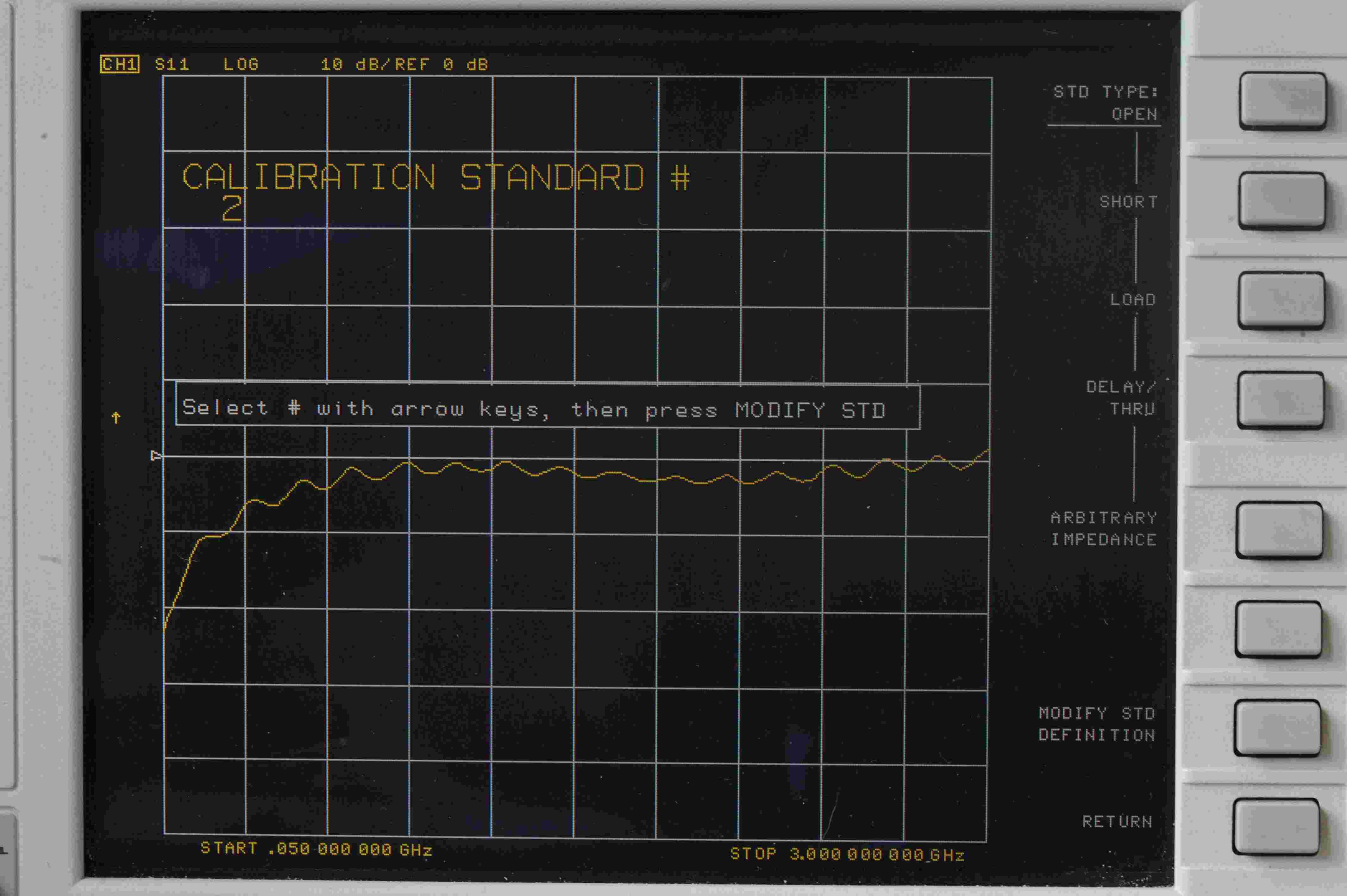 Calibration standard #2 is an OPEN vector network analyzer calibration standard.