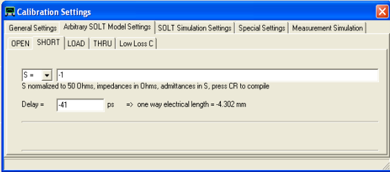 Setting the short when using Kirkby Microwave calibration kits with the VNWA