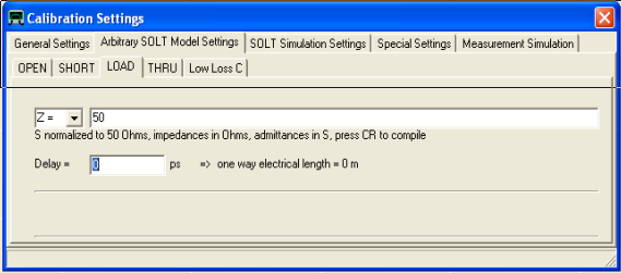 Setting the load when using Kirkby Microwave calibration kits with the VNWA